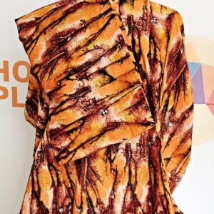 Fatima Pattern Kaftan Set (Baati) - Brown